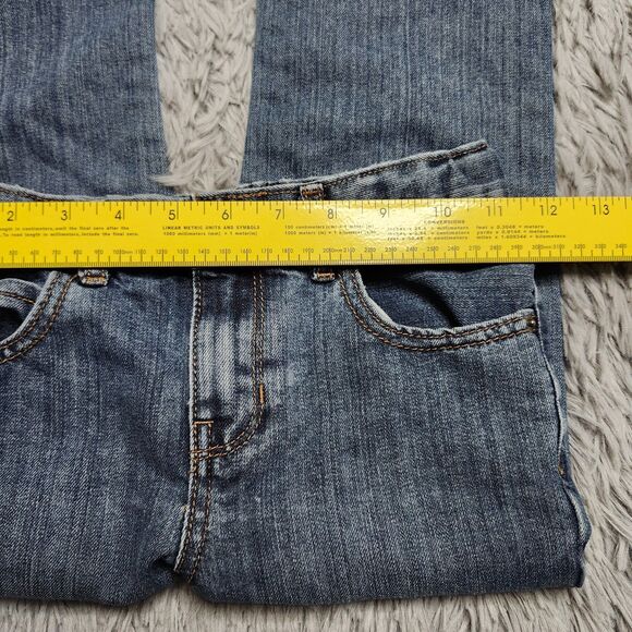 The Childrens Place Girls Blue Jeans Size 8 Bootcut Stretch Adj Waist 22X23 Kids - Picture 5 of 12
